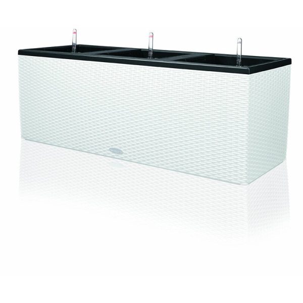 17  H x 51  W x 17  D White Trio Self-Watering Plastic Pot Planter 5343RR Online Sale - Image 3