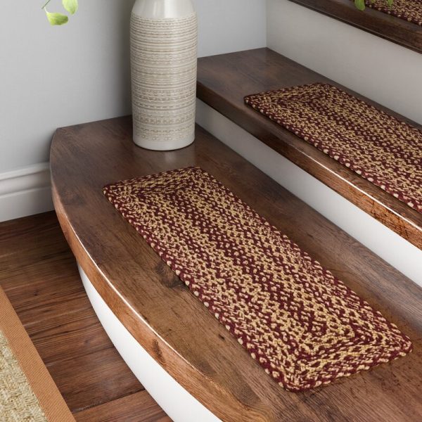 0.7  x 2 3  Allerton Red Brown Stair Tread (Set of 15) MRM GL2648 Online Hot Sale