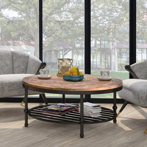 Searle 4 Legs Coffee Table with Storage, 2040AH For Discount - Image 2