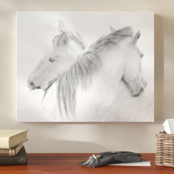 30  H x 40  W x 1.5  D Horses - Wrapped Canvas Photograph Print MRM2126 Sale - Image 3