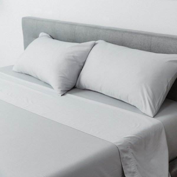 King Cloud Gray 300 Thread Count Cotton Blend Percale Sheet Set MRM2437 Supply