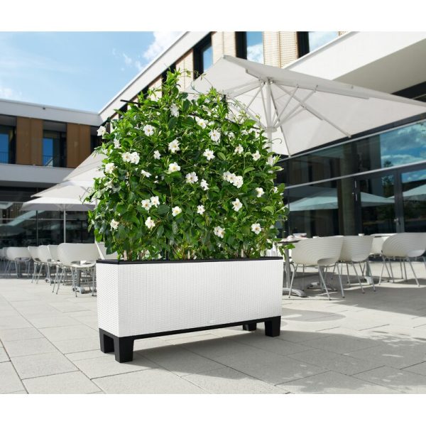 17  H x 51  W x 17  D White Trio Self-Watering Plastic Pot Planter 5343RR Online Sale