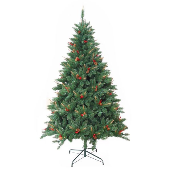 7  Green Pine Artificial Christmas Tree with 400 Warm White Lights 1577AH Online Sale - Image 2