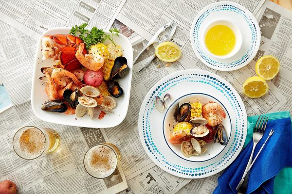 Corelle Livingware 16-Piece Dinnerware Set, Ocean Blues, Serves 4 MRM2295 Online now