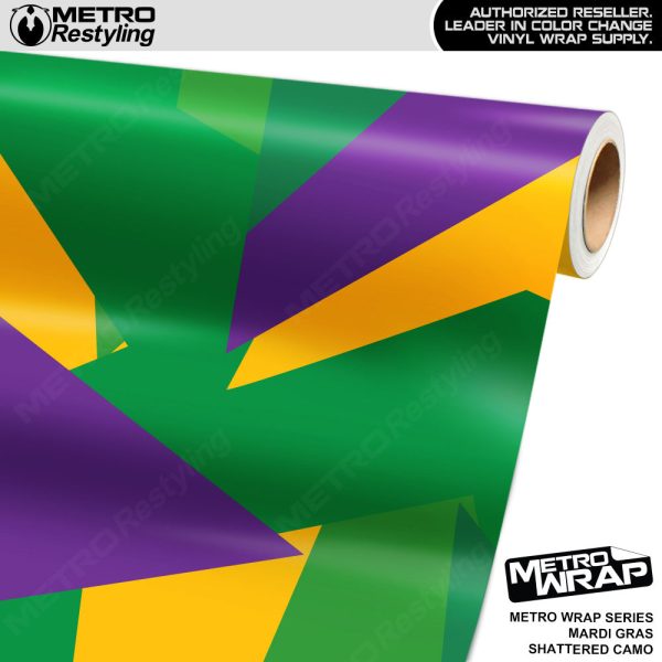 Metro Wrap Shattered Mardi Gras Camouflage Vinyl Film Online now